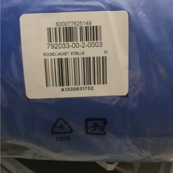 NWT Yeezy x Gap round puffer puffy blue jacket coat unisex men women medium - Picture 2 of 8